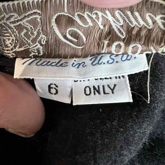 Vintage Bespoke Custom Gray Cashmere Long Sleeve Midi Dress Size 6 - Picture 12 of 13